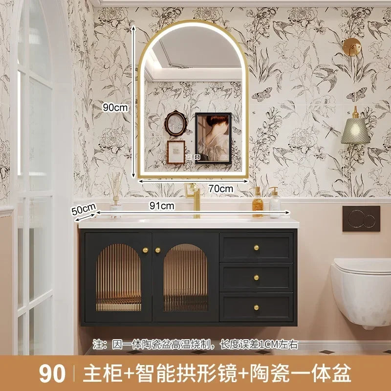European Retro Washbasin Bathroom Vanity