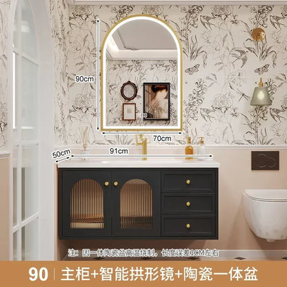 European Retro Washbasin Bathroom Vanity