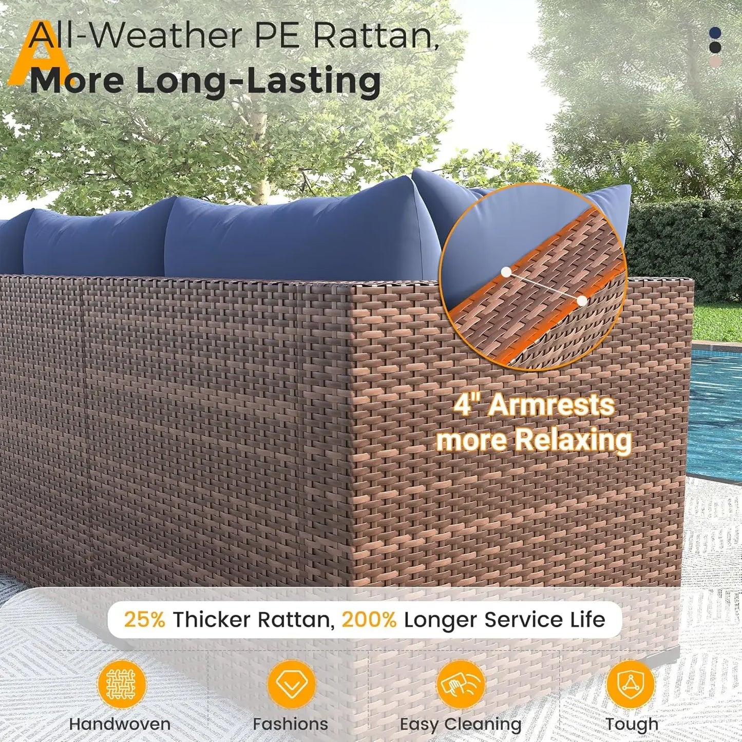 Furniture Set with Fire Pit Table