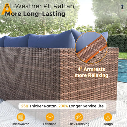 Furniture Set with Fire Pit Table