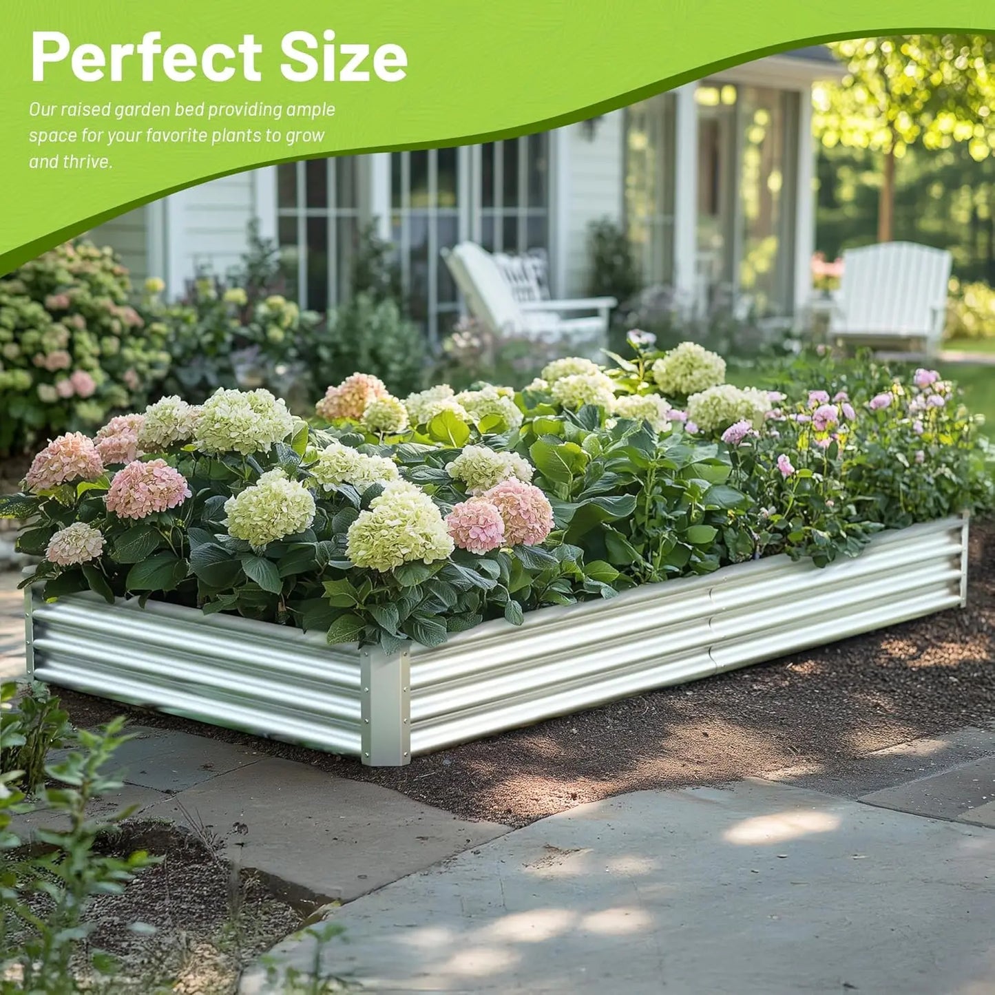 2-Pack Galvanized Raised Garden Bed Kit