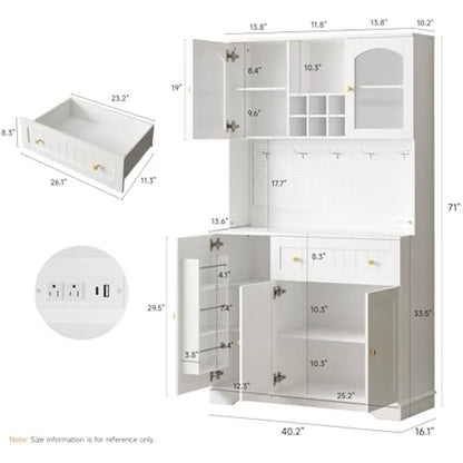 71" Pantry Storage Cabinet