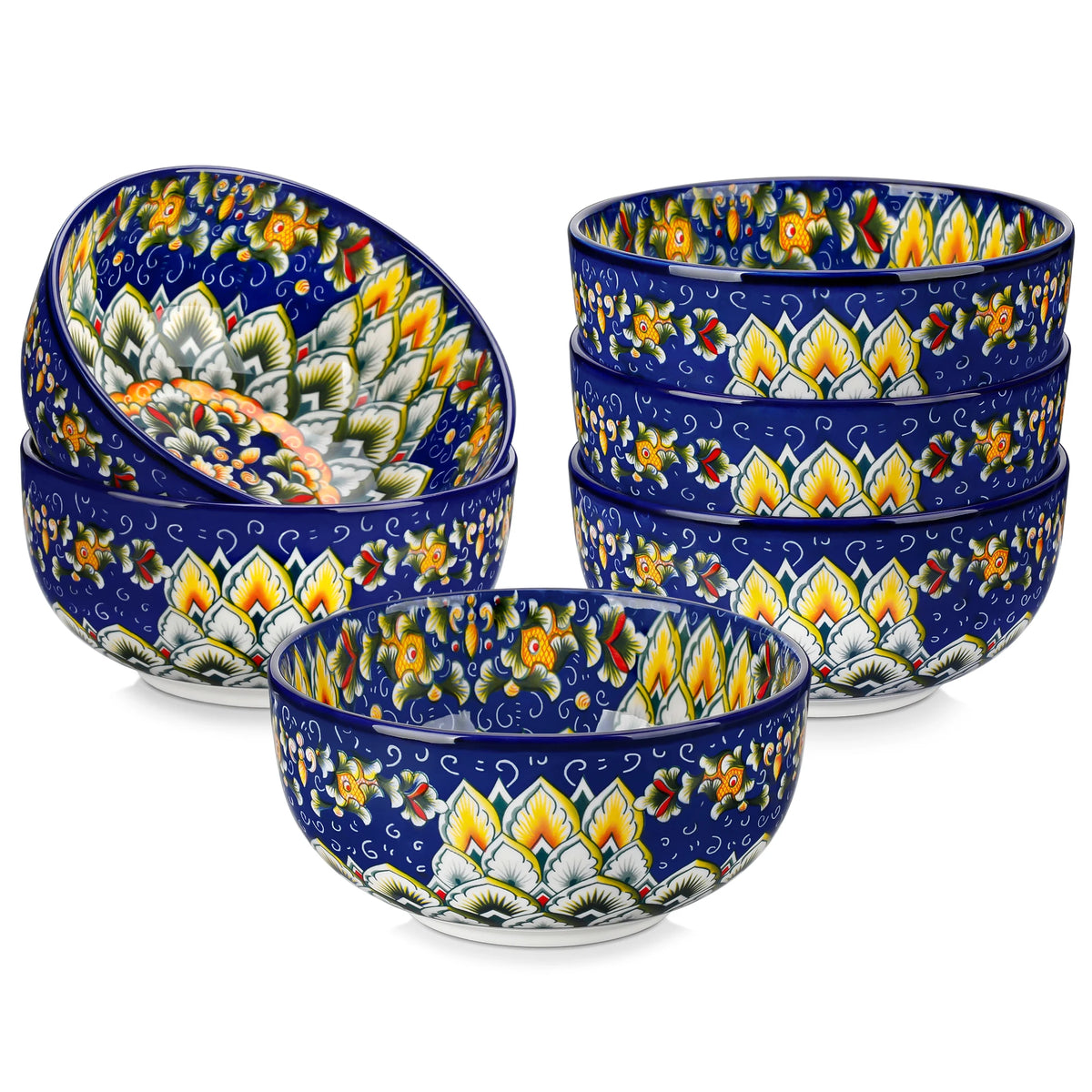 Ceramic Soup Bowls Bohemian Style