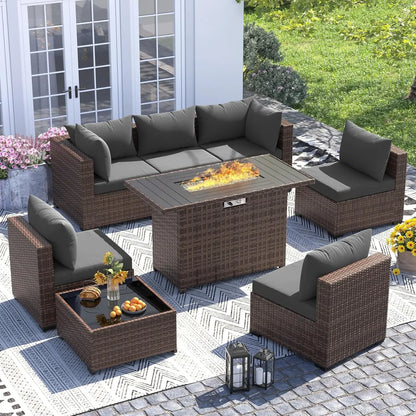 Furniture Set with Fire Pit Table