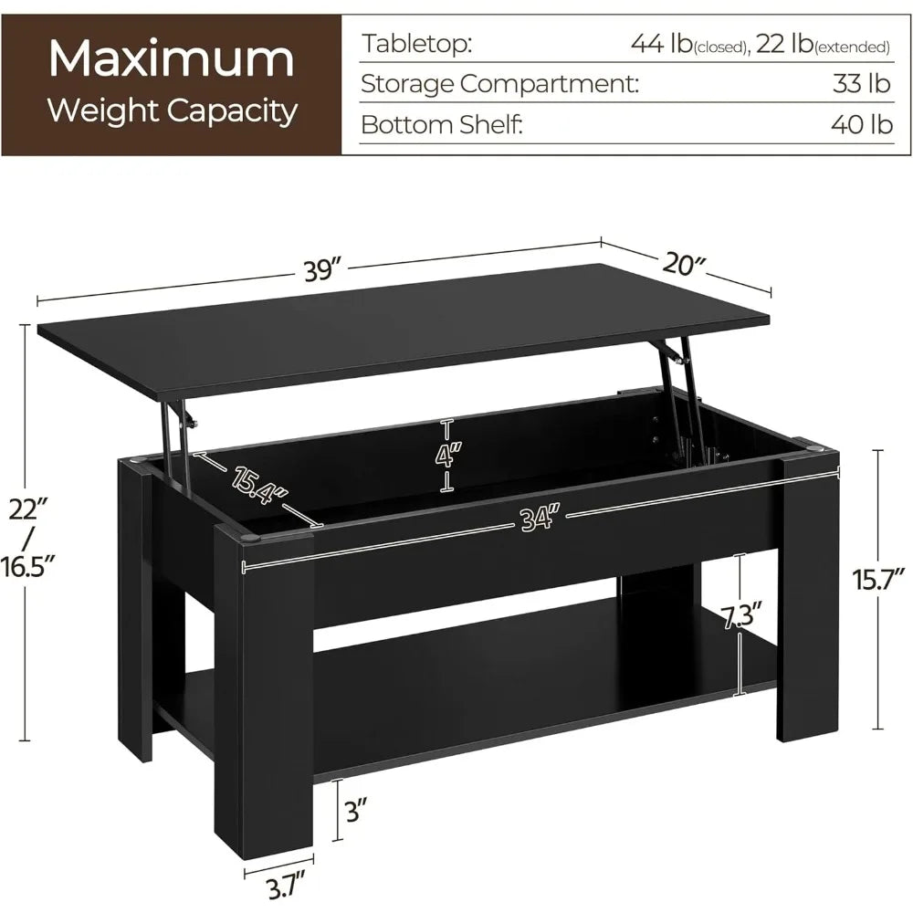 Lift Top Table with Hidden Storage