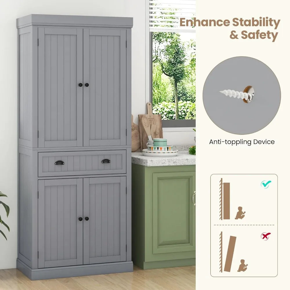72” Tall Kitchen Pantry Cabinet