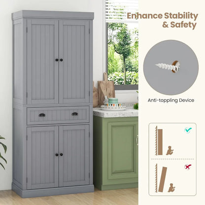 72” Tall Kitchen Pantry Cabinet