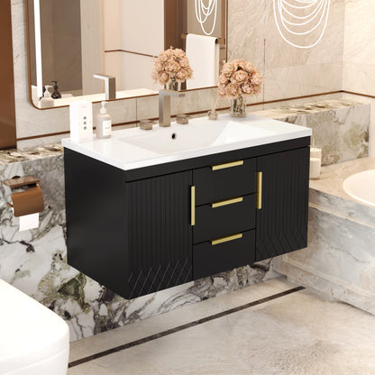 Wall Mounted Bathroom Vanity without Sink