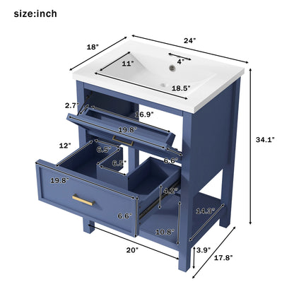 Bathroom Vanity with Top Sink