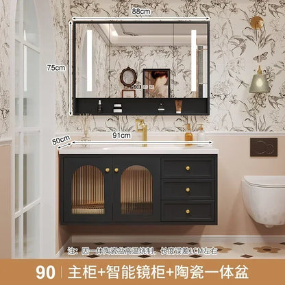 European Retro Washbasin Bathroom Vanity