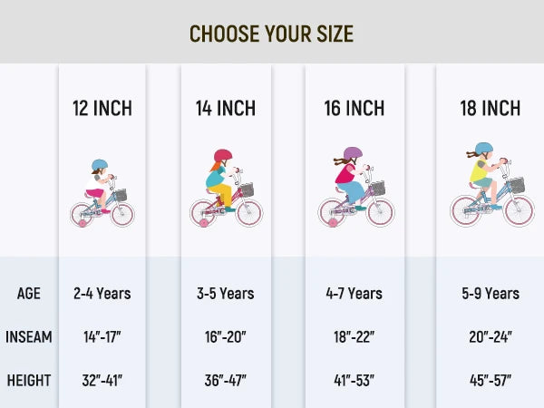 Girls Bike with Basket & Training Wheels