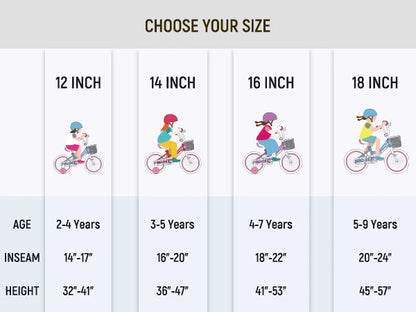 Girls Bike with Basket & Training Wheels