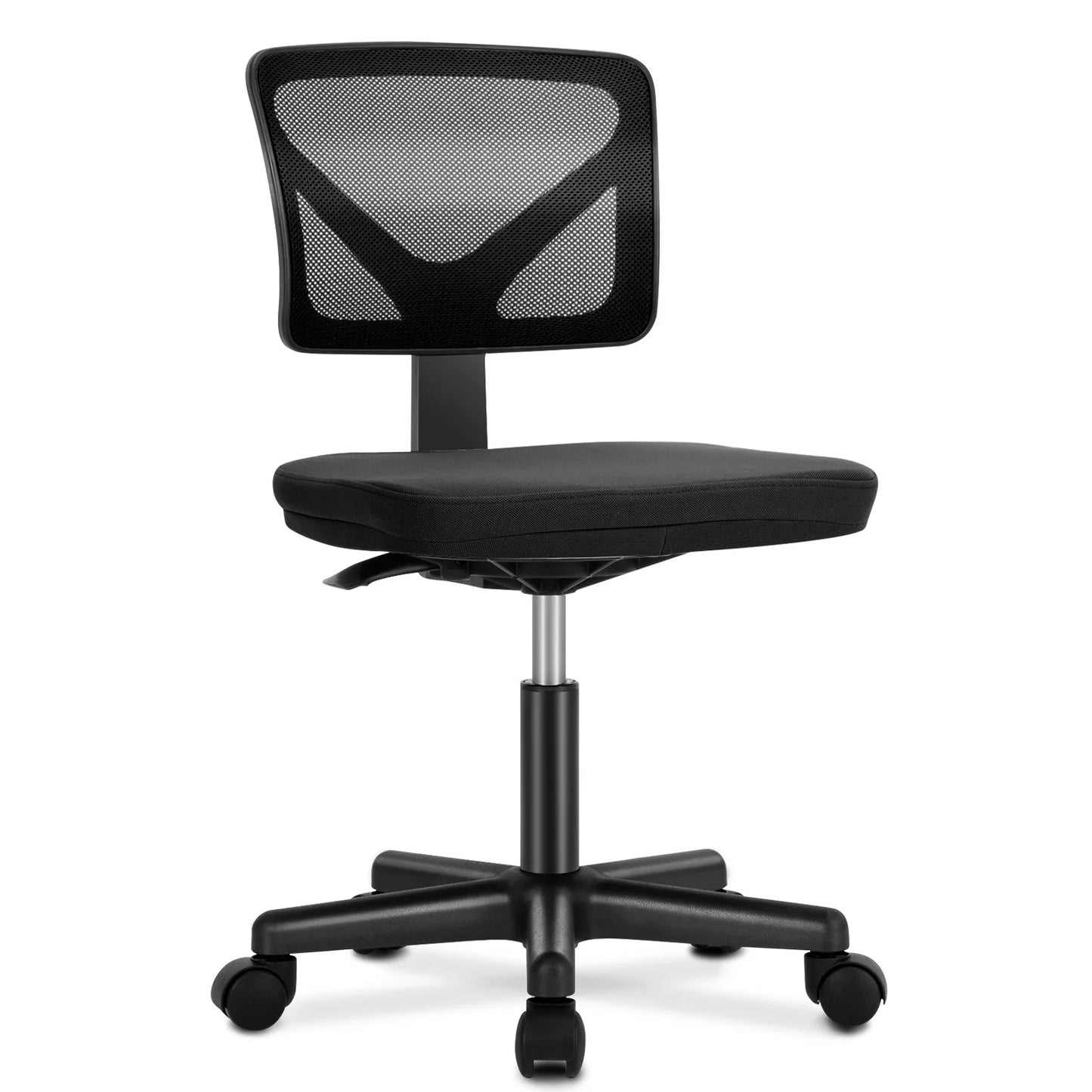 Lumbar Support Armless Rolling Swivel Computer Chair