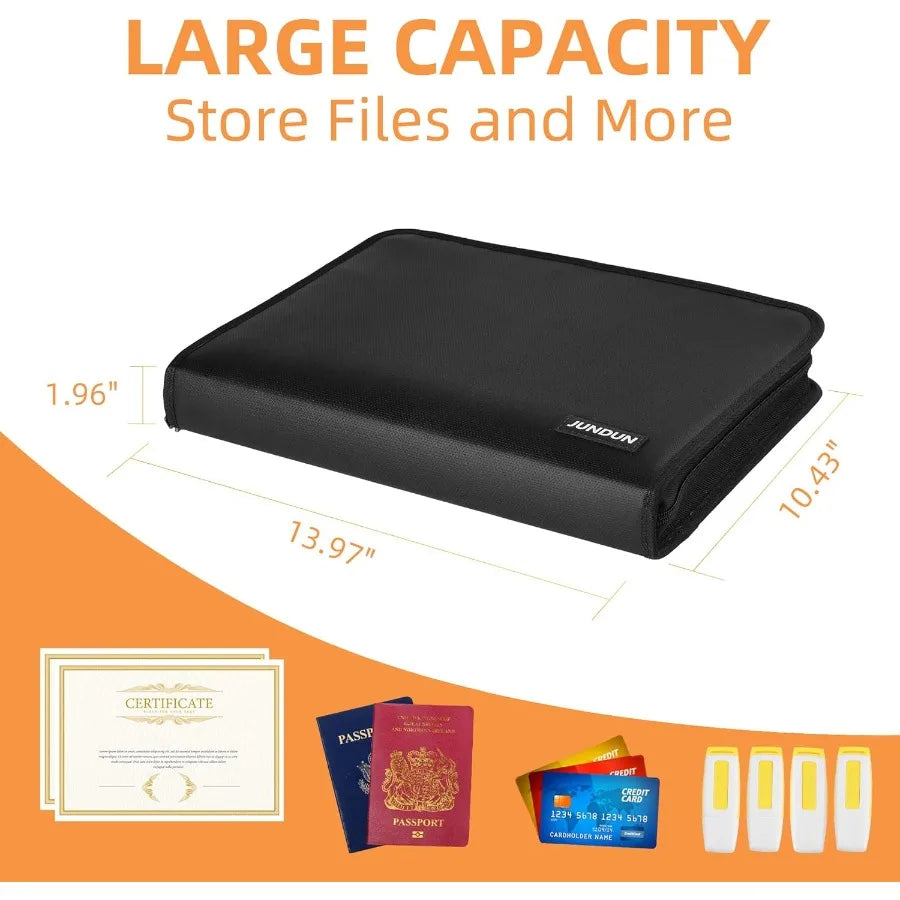 Accordion File Organizer, Fireproof, 13 Pocket