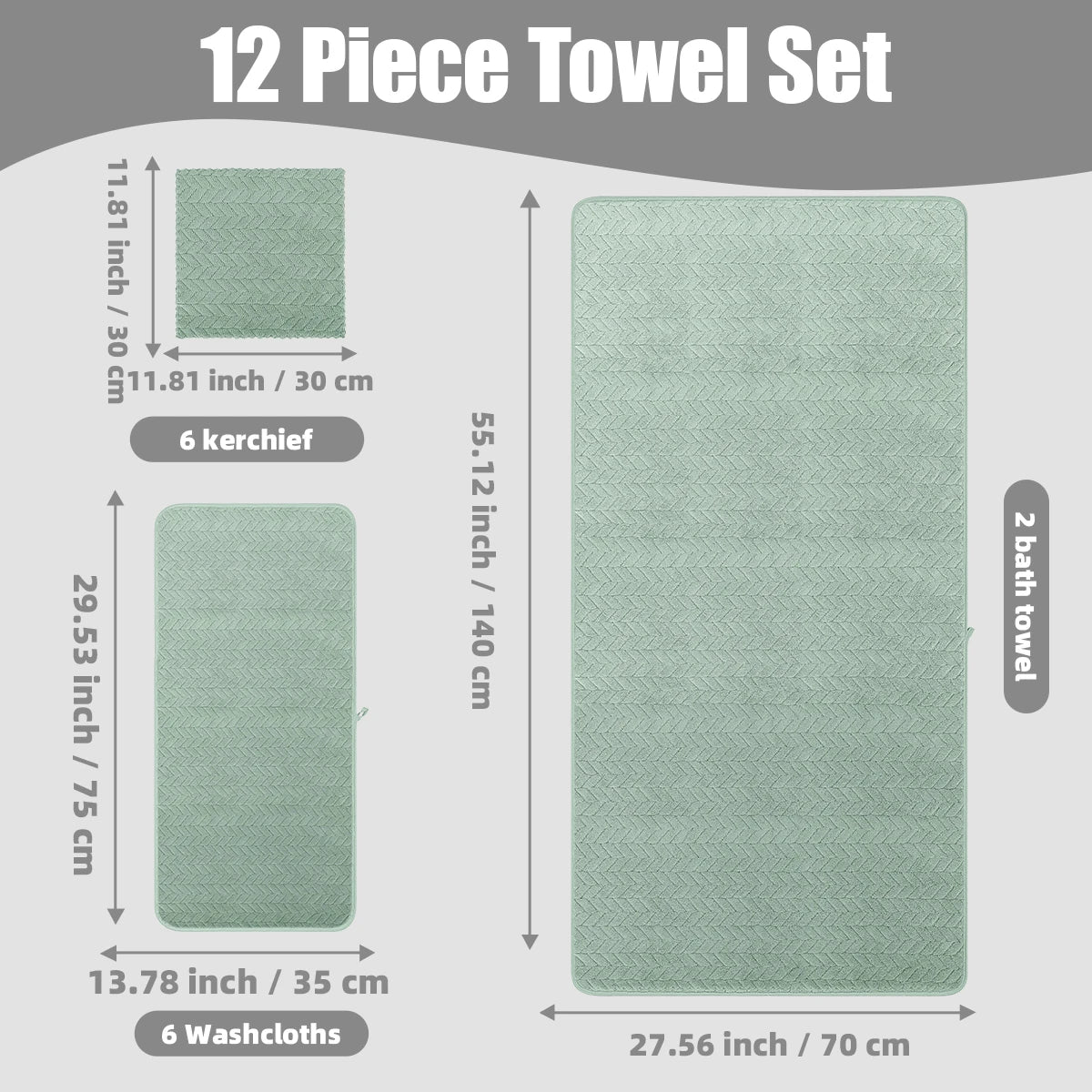 12‑Piece Towel Set