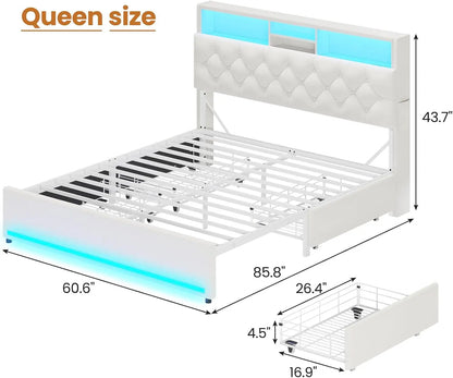 Modern Velvet Platform Bed