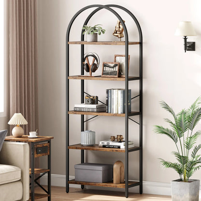 5-Tier Arched Bookshelf