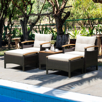 5pc Rattan Patio Furniture Set