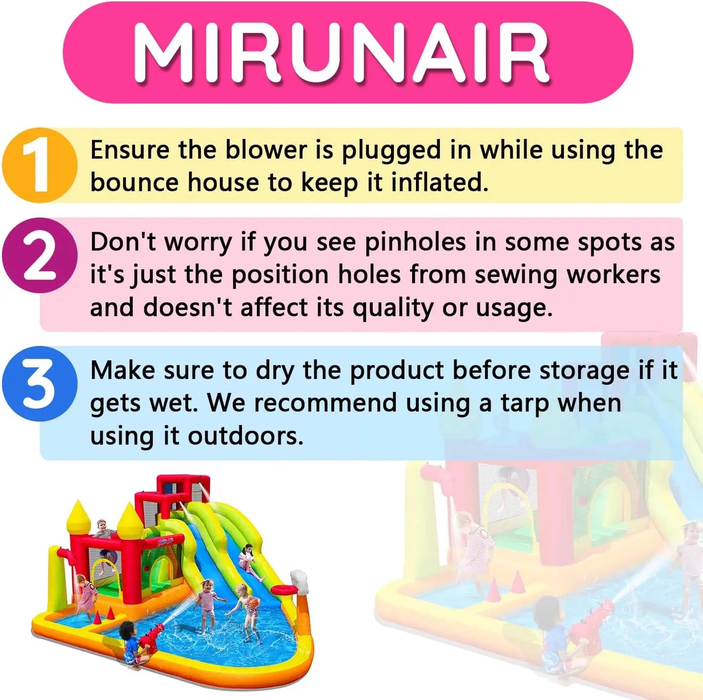 Inflatable Bounce House with Water Slides
