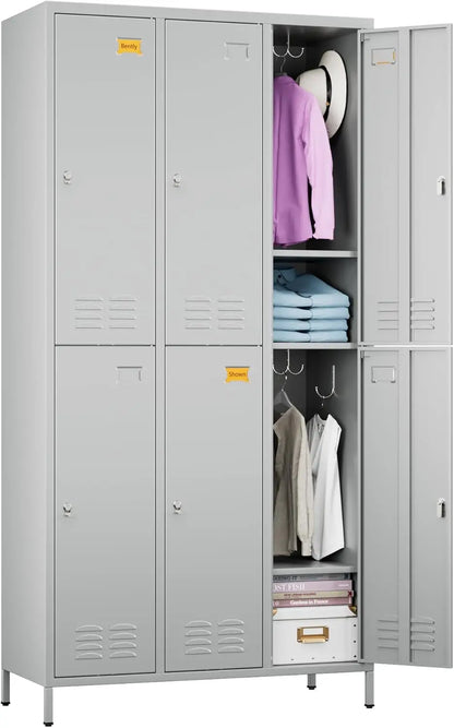 6-Door Metal Storage Locker