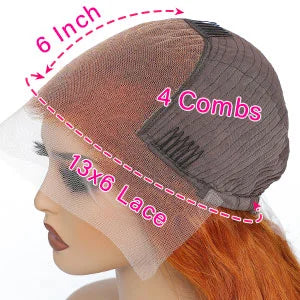 30 Inches Ginger Orange Deep Wave Wig