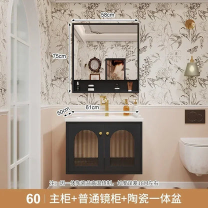 European Retro Washbasin Bathroom Vanity