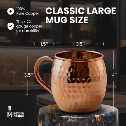 Set of 4 Copper Moscow Mule Mugs