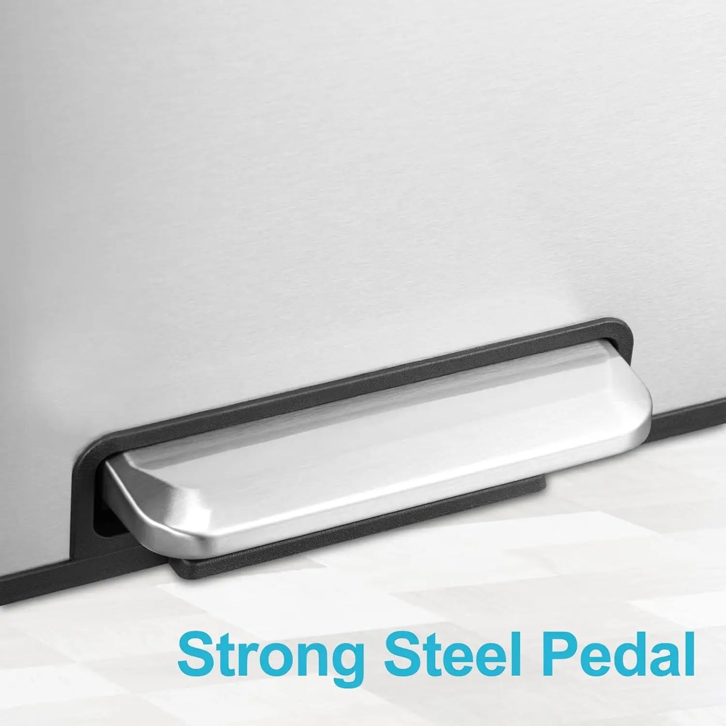 Dual Trash Can, Stainless Steel