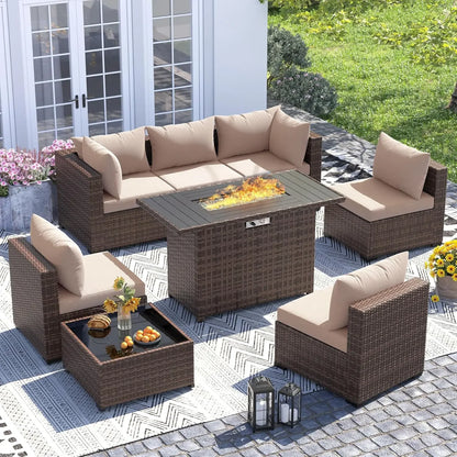 Furniture Set with Fire Pit Table