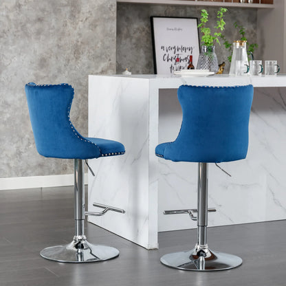 Swivel Velvet Bar Stools