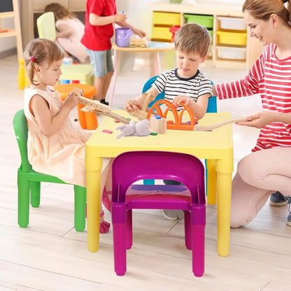 Kids Plastic Table and 4 Chairs