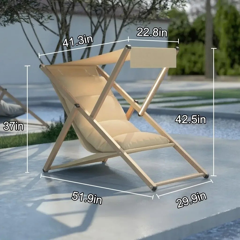 Reclining Beach Chair with Canopy