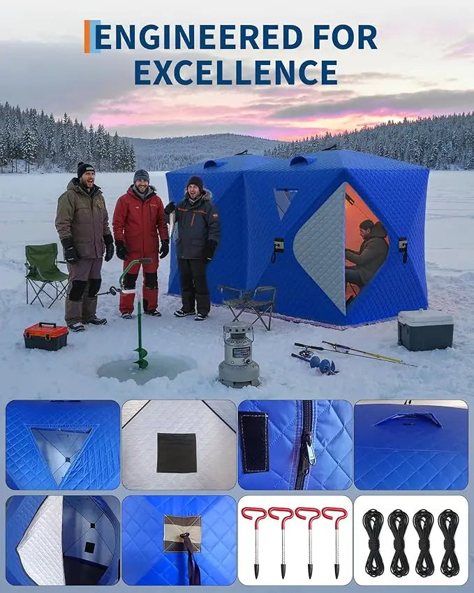 Insulated Pop-Up Ice Fishing Tent