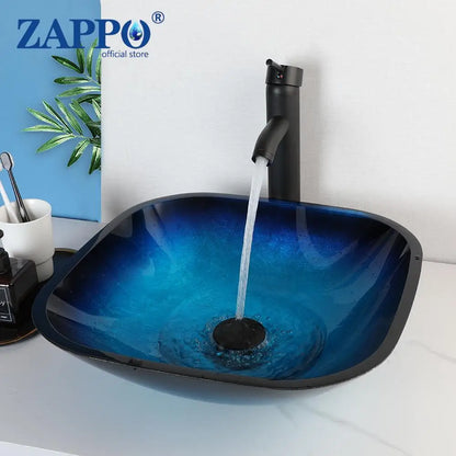 Bathroom Vessel Sink with Waterfall