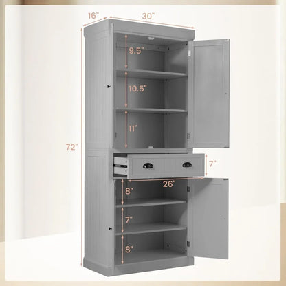 72” Tall Kitchen Pantry Cabinet
