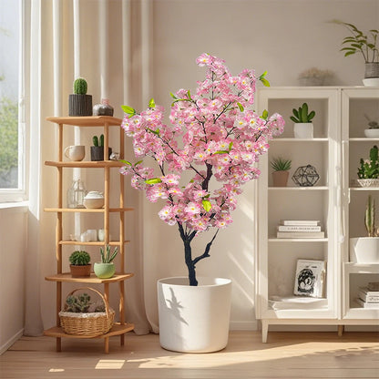 Tall Potted Faux Cherry Blossom Tree