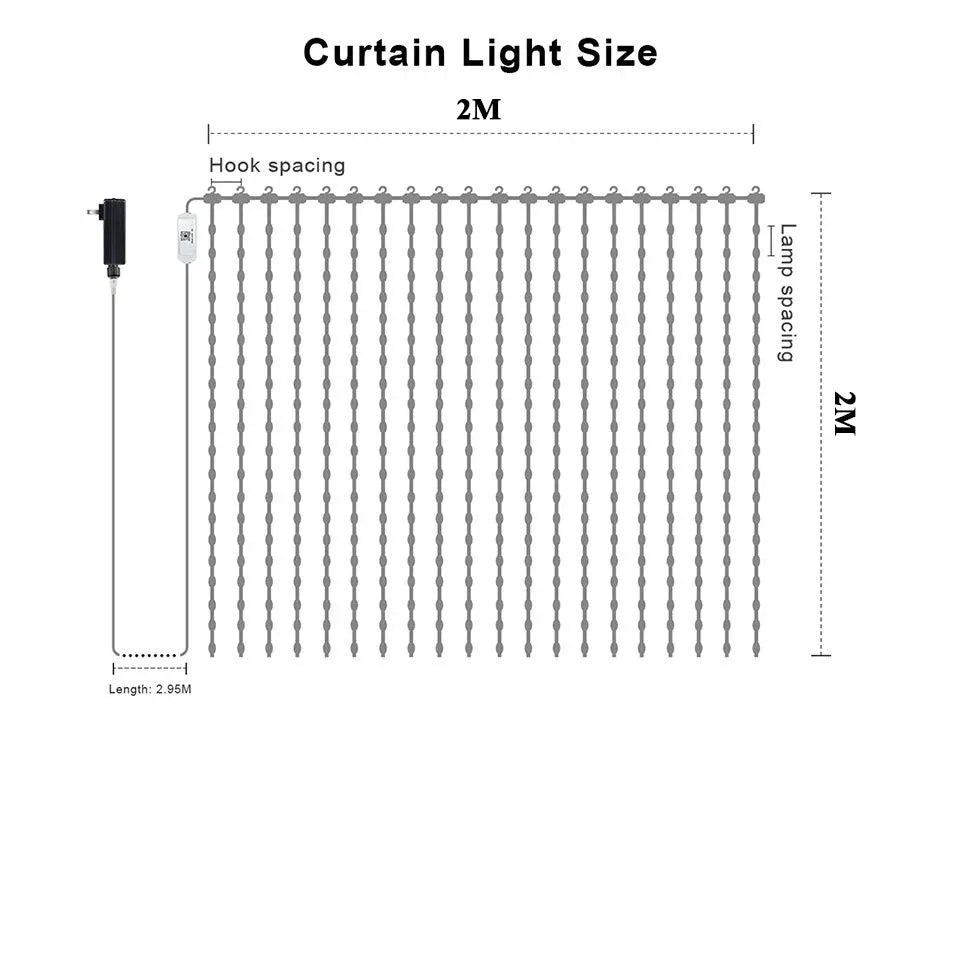 Curtain Light For Holiday Decoration