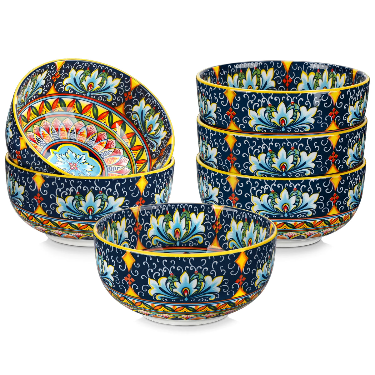 Ceramic Soup Bowls Bohemian Style