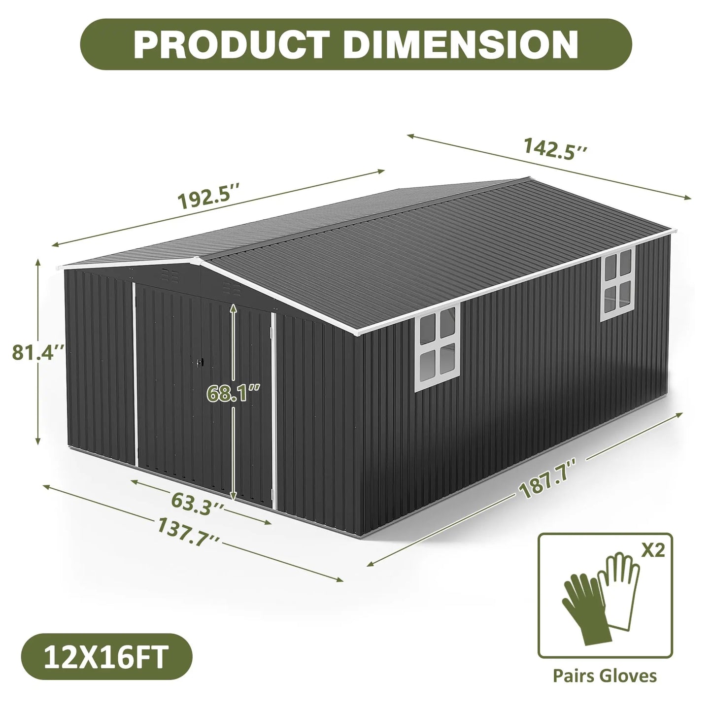 Outdoor Metal Storage Shed