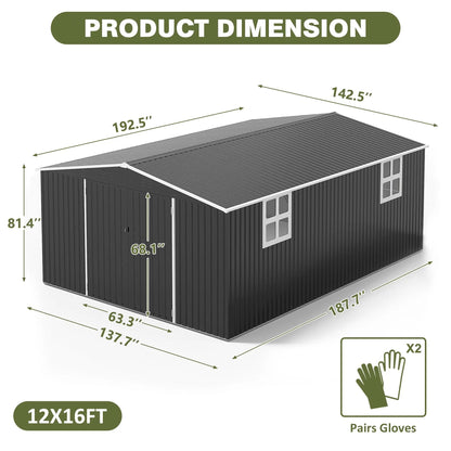 Outdoor Metal Storage Shed