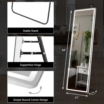 Full Length Mirror with Stand and Frame