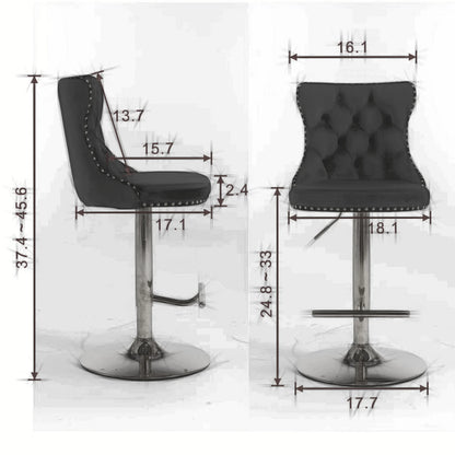 Swivel Velvet Bar Stools