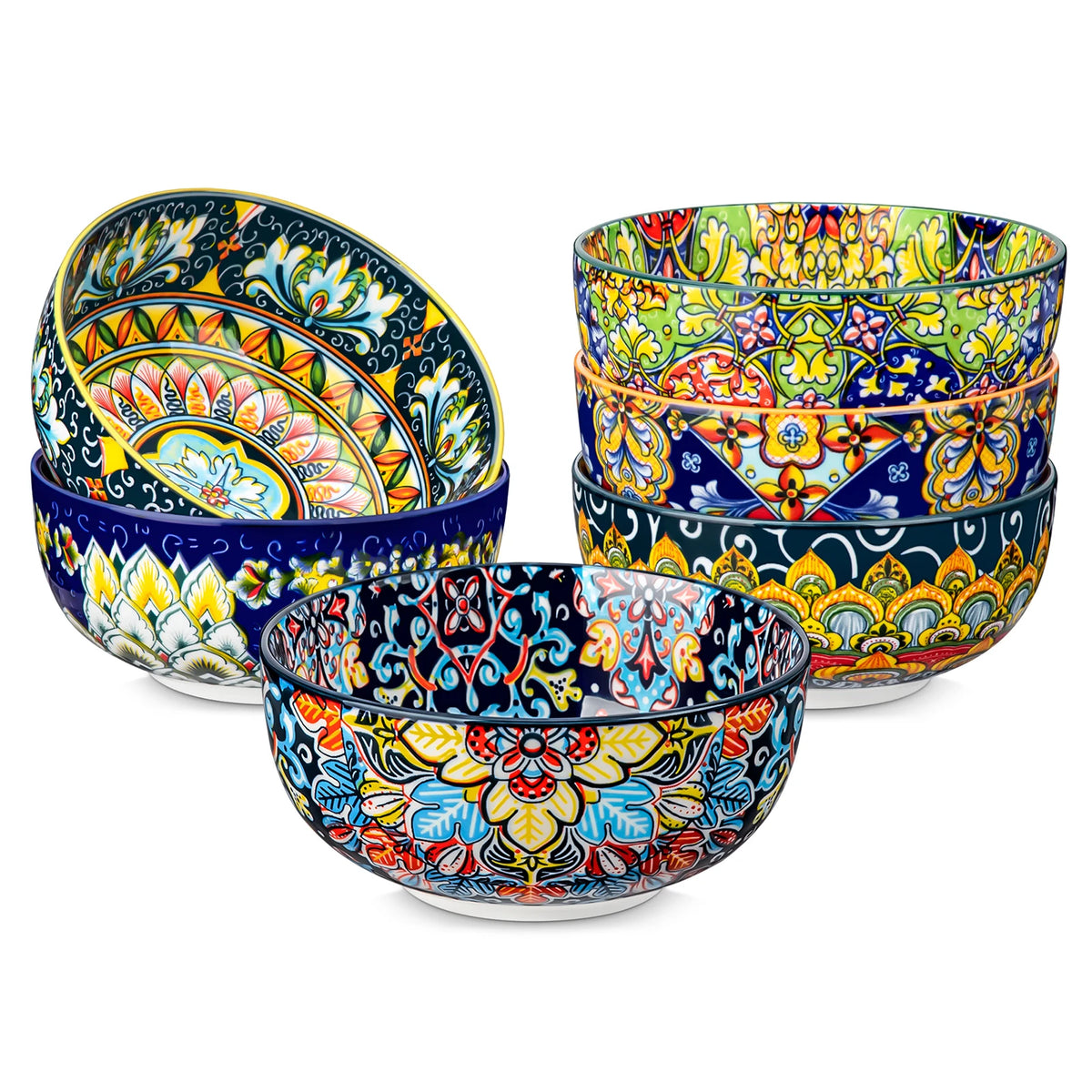 Ceramic Soup Bowls Bohemian Style