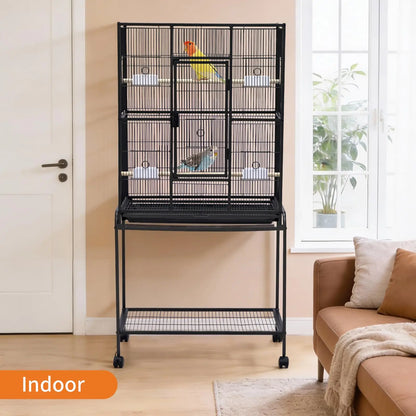 Birdcage with Detachable Storage Shelf