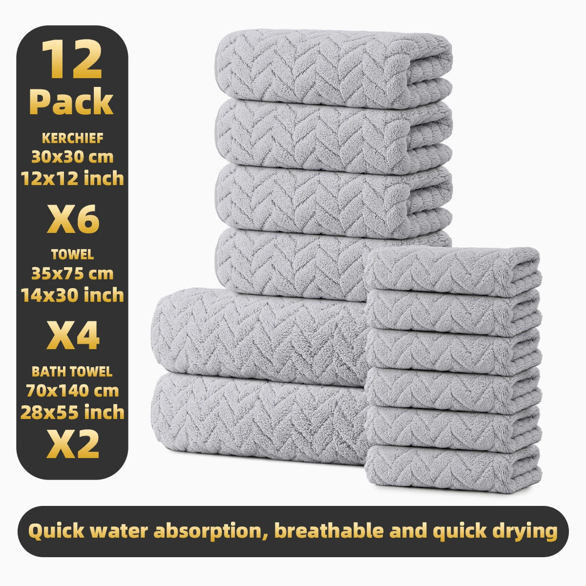 12‑Piece Towel Set
