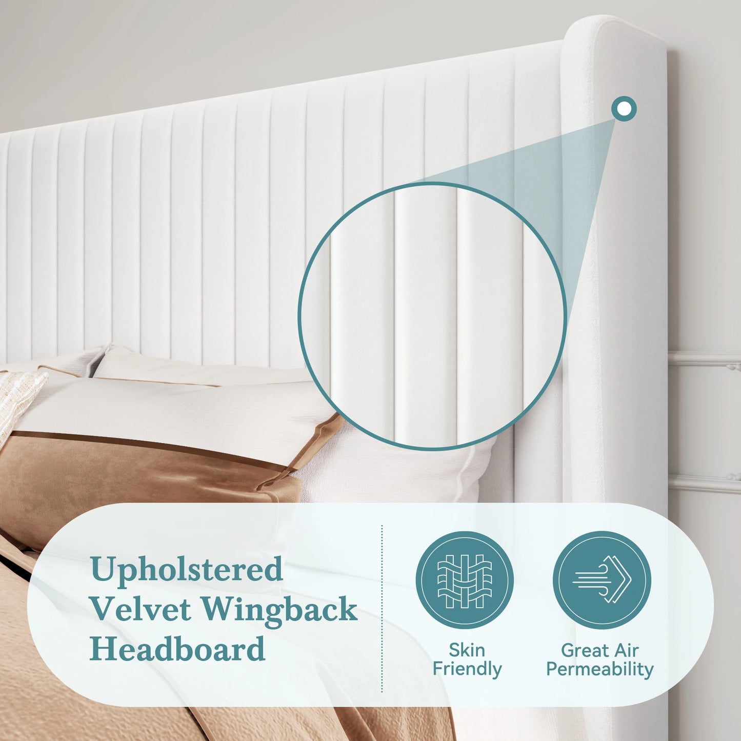 Velvet Upholstered Bed Frame