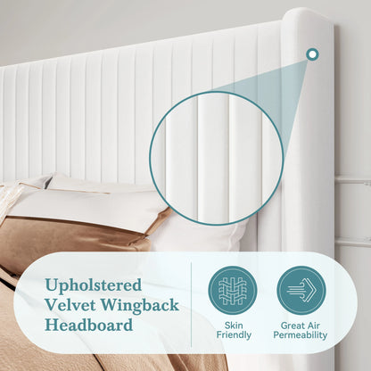 Velvet Upholstered Bed Frame