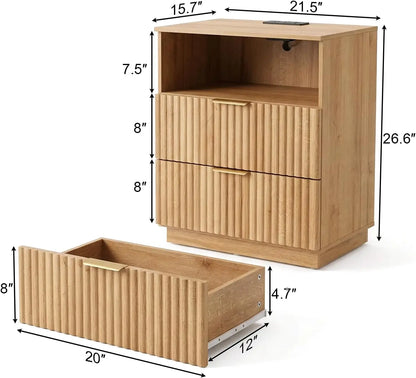 Nightstand with Charging Station