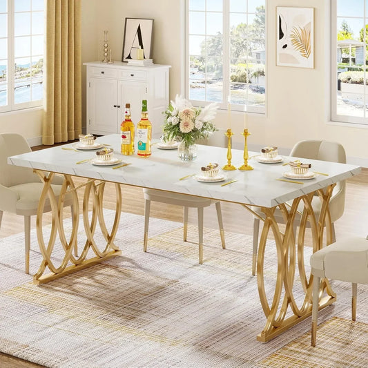 63" Large Modern Dining Table