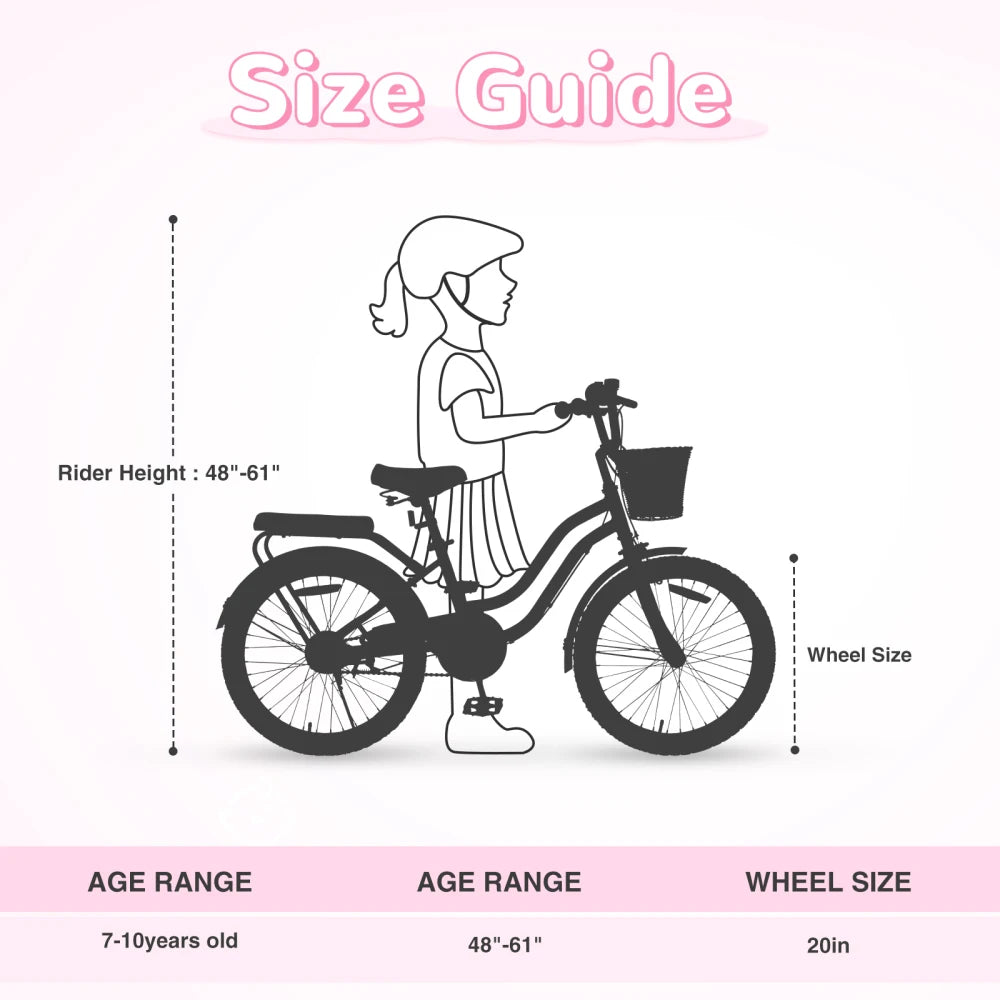 Girls' 20-inch Bike with Basket